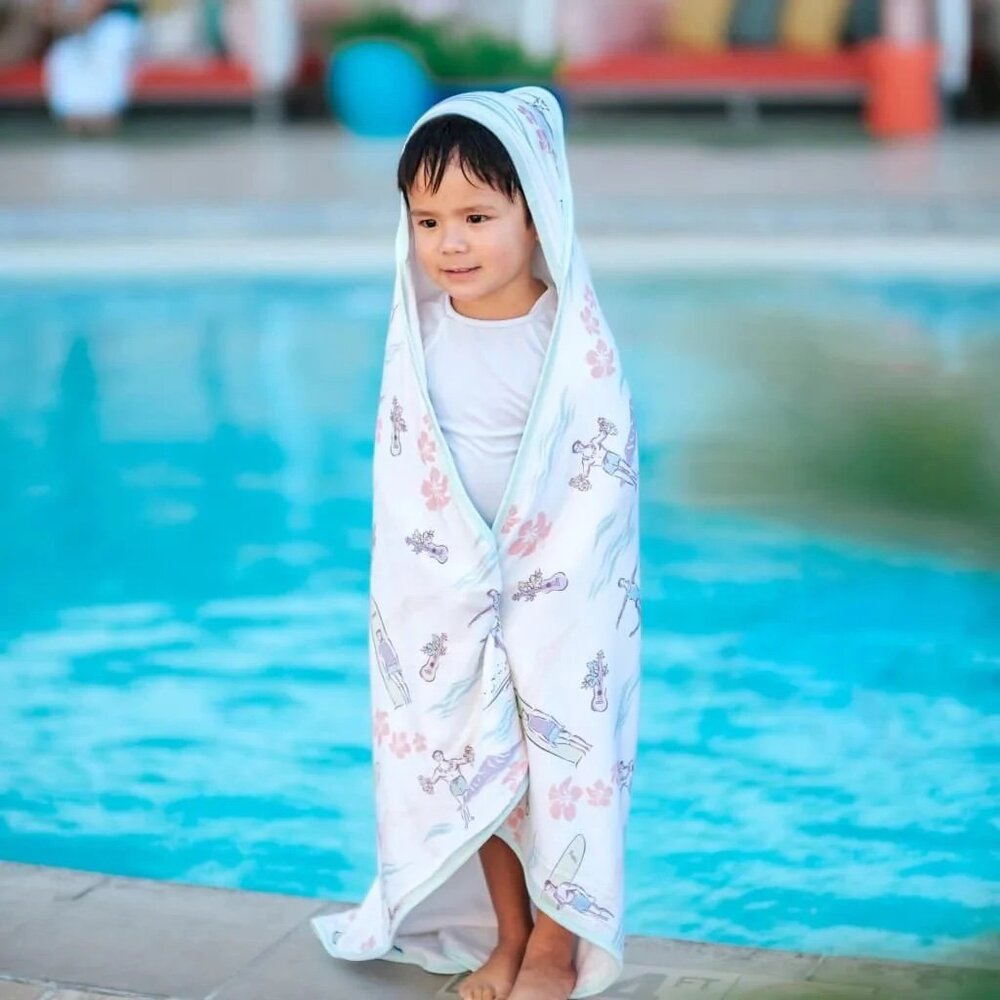 NWT Vintage Surf Hooded Towel and Washcloth Set - Picture 3 of 3
